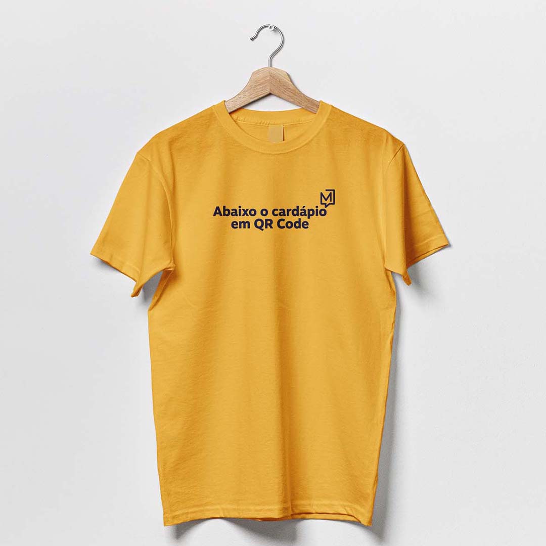 Camiseta QR Code - Amarelo Ouro